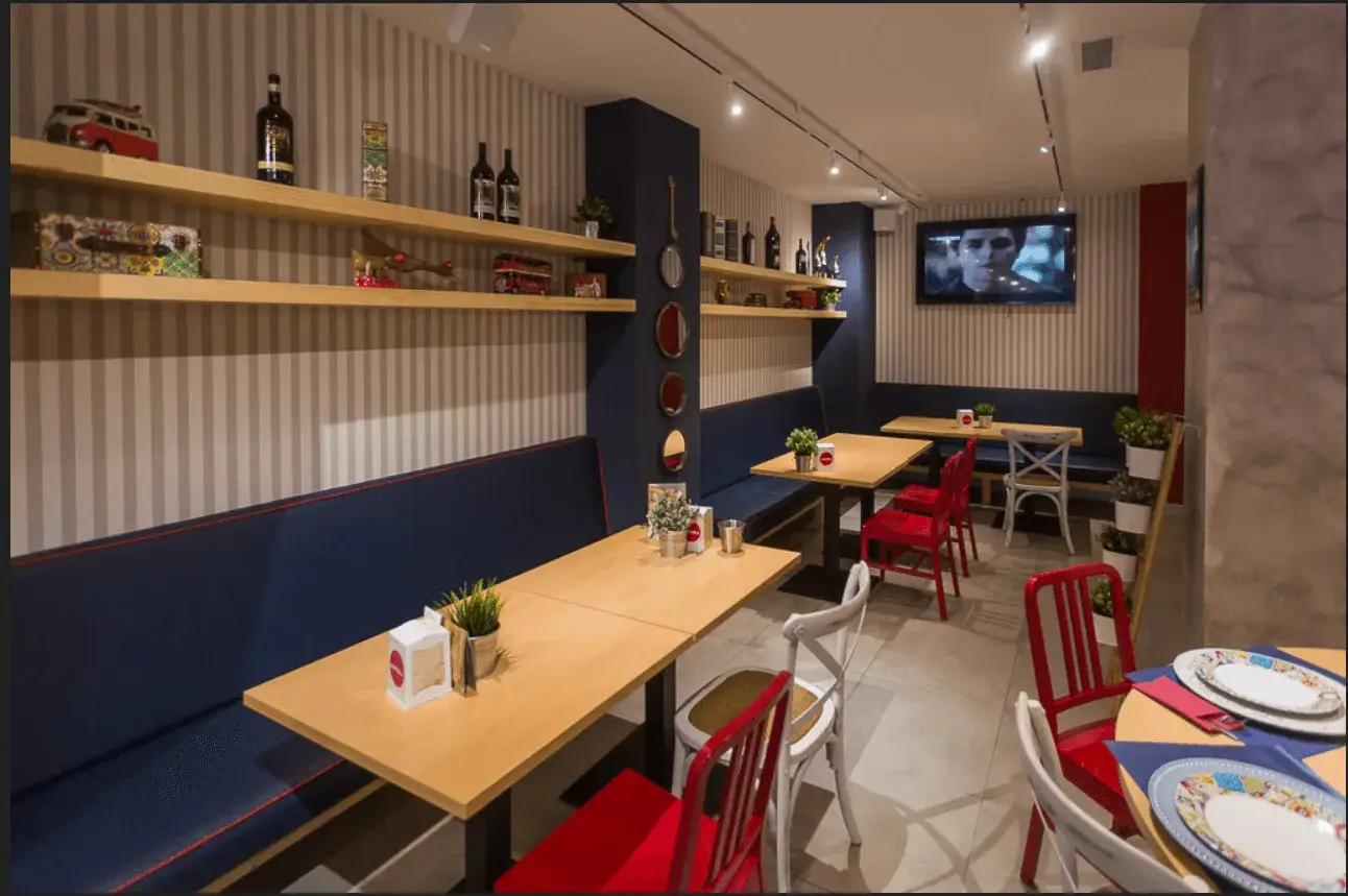 Bancos tapizados para Restaurante Moviola – tapicería profesional